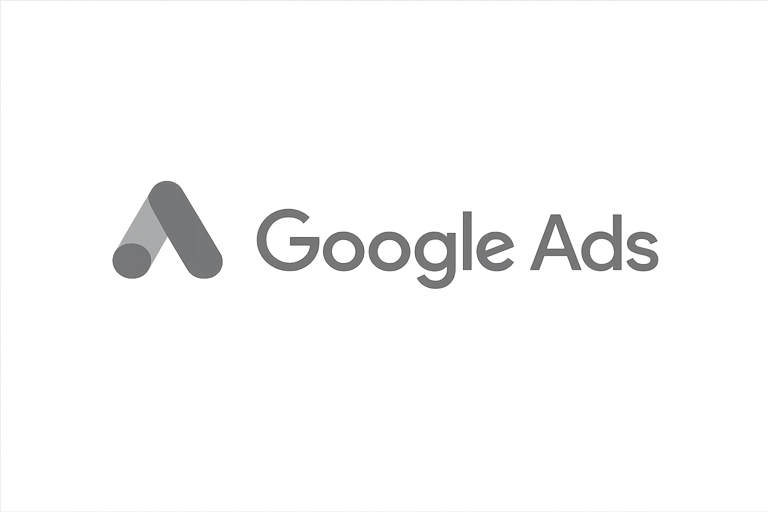 Grayscale Google Ads logo design